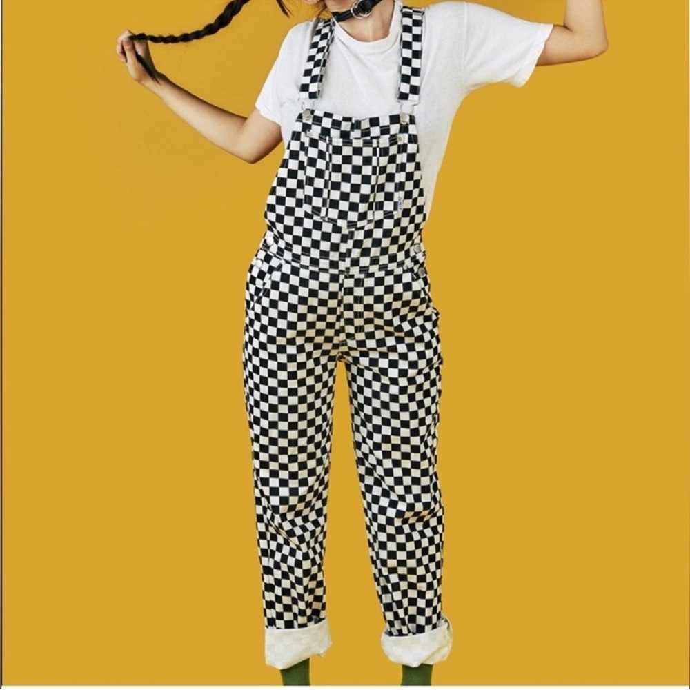 Unif Checkered Black and White Overalls - Picture 3 of 4